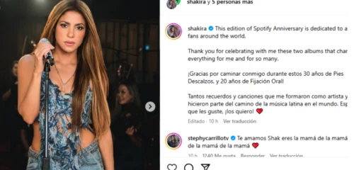 Shakira con Beéle y Ed Sheeran.